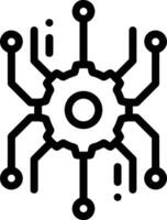Gear setting symbol icon vector image. Illustration of the industrial wheel mechine mechanism design image
