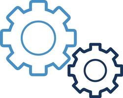 Gear setting symbol icon vector image. Illustration of the industrial wheel mechine mechanism design image