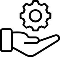 Gear setting symbol icon vector image. Illustration of the industrial wheel mechine mechanism design image