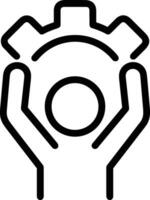 Gear setting symbol icon vector image. Illustration of the industrial wheel mechine mechanism design image