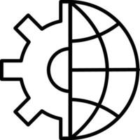 Gear setting symbol icon vector image. Illustration of the industrial wheel mechine mechanism design image