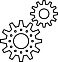 Gear setting symbol icon vector image. Illustration of the industrial wheel mechine mechanism design image