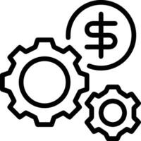 Gear setting symbol icon vector image. Illustration of the industrial wheel mechine mechanism design image