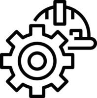 Gear setting symbol icon vector image. Illustration of the industrial wheel mechine mechanism design image