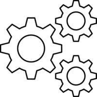 Gear setting symbol icon vector image. Illustration of the industrial wheel mechine mechanism design image