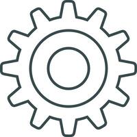 Gear setting symbol icon vector image. Illustration of the industrial wheel mechine mechanism design image