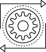 Gear setting symbol icon vector image. Illustration of the industrial wheel mechine mechanism design image