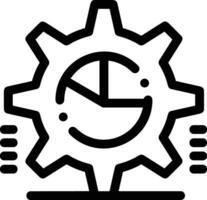 Gear setting symbol icon vector image. Illustration of the industrial wheel mechine mechanism design image