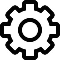 Gear setting symbol icon vector image. Illustration of the industrial wheel mechine mechanism design image