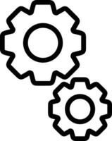 Gear setting symbol icon vector image. Illustration of the industrial wheel mechine mechanism design image