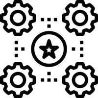 Gear setting symbol icon vector image. Illustration of the industrial wheel mechine mechanism design image