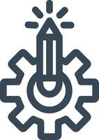 Gear setting symbol icon vector image. Illustration of the industrial wheel mechine mechanism design image