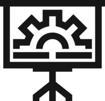 Gear setting symbol icon vector image. Illustration of the industrial wheel mechine mechanism design image