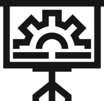 Gear setting symbol icon vector image. Illustration of the industrial wheel mechine mechanism design image