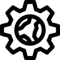 Gear setting symbol icon vector image. Illustration of the industrial wheel mechine mechanism design image