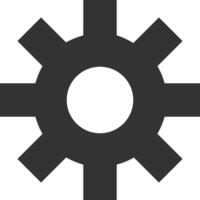 Gear setting symbol icon vector image. Illustration of the industrial wheel mechine mechanism design image