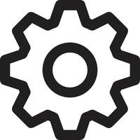 Gear setting symbol icon vector image. Illustration of the industrial wheel mechine mechanism design image