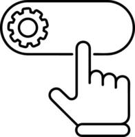 Gear setting symbol icon vector image. Illustration of the industrial wheel mechine mechanism design image