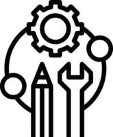 Gear setting symbol icon vector image. Illustration of the industrial wheel mechine mechanism design image
