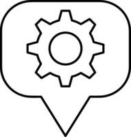 Gear setting symbol icon vector image. Illustration of the industrial wheel mechine mechanism design image