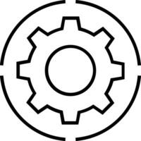 Gear setting symbol icon vector image. Illustration of the industrial wheel mechine mechanism design image