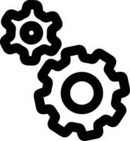 Gear setting symbol icon vector image. Illustration of the industrial wheel mechine mechanism design image