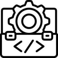 Gear setting symbol icon vector image. Illustration of the industrial wheel mechine mechanism design image