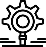 Gear setting symbol icon vector image. Illustration of the industrial wheel mechine mechanism design image