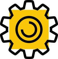 Gear setting symbol icon vector image. Illustration of the industrial wheel mechine mechanism design image