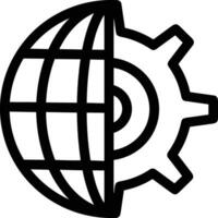 Gear setting symbol icon vector image. Illustration of the industrial wheel mechine mechanism design image