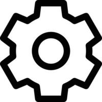 Gear setting symbol icon vector image. Illustration of the industrial wheel mechine mechanism design image