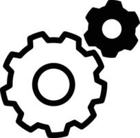 Gear setting symbol icon vector image. Illustration of the industrial wheel mechine mechanism design image