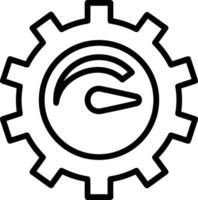 Gear setting symbol icon vector image. Illustration of the industrial wheel mechine mechanism design image