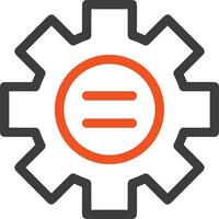 Gear setting symbol icon vector image. Illustration of the industrial wheel mechine mechanism design image