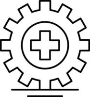 Gear setting symbol icon vector image. Illustration of the industrial wheel mechine mechanism design image