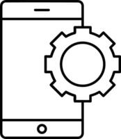 Gear setting symbol icon vector image. Illustration of the industrial wheel mechine mechanism design image