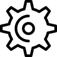 Gear setting symbol icon vector image. Illustration of the industrial wheel mechine mechanism design image