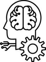 Gear setting symbol icon vector image. Illustration of the industrial wheel mechine mechanism design image