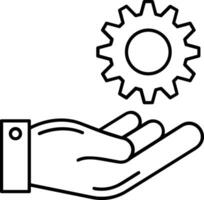 Gear setting symbol icon vector image. Illustration of the industrial wheel mechine mechanism design image