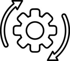 Gear setting symbol icon vector image. Illustration of the industrial wheel mechine mechanism design image