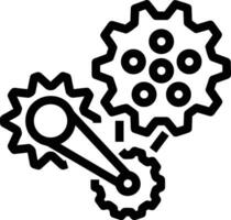 Gear setting symbol icon vector image. Illustration of the industrial wheel mechine mechanism design image