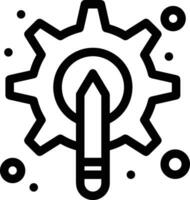 Gear setting symbol icon vector image. Illustration of the industrial wheel mechine mechanism design image