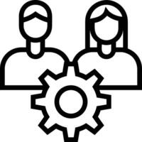 Gear setting symbol icon vector image. Illustration of the industrial wheel mechine mechanism design image