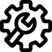 Gear setting symbol icon vector image. Illustration of the industrial wheel mechine mechanism design image