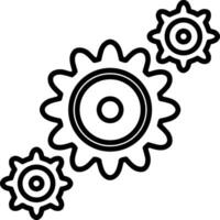 Gear setting symbol icon vector image. Illustration of the industrial wheel mechine mechanism design image