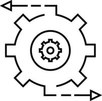 Gear setting symbol icon vector image. Illustration of the industrial wheel mechine mechanism design image