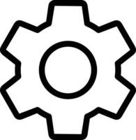 Gear setting symbol icon vector image. Illustration of the industrial wheel mechine mechanism design image