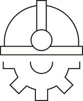 Gear setting symbol icon vector image. Illustration of the industrial wheel mechine mechanism design image