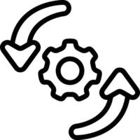 Gear setting symbol icon vector image. Illustration of the industrial wheel mechine mechanism design image