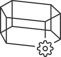 Gear setting symbol icon vector image. Illustration of the industrial wheel mechine mechanism design image